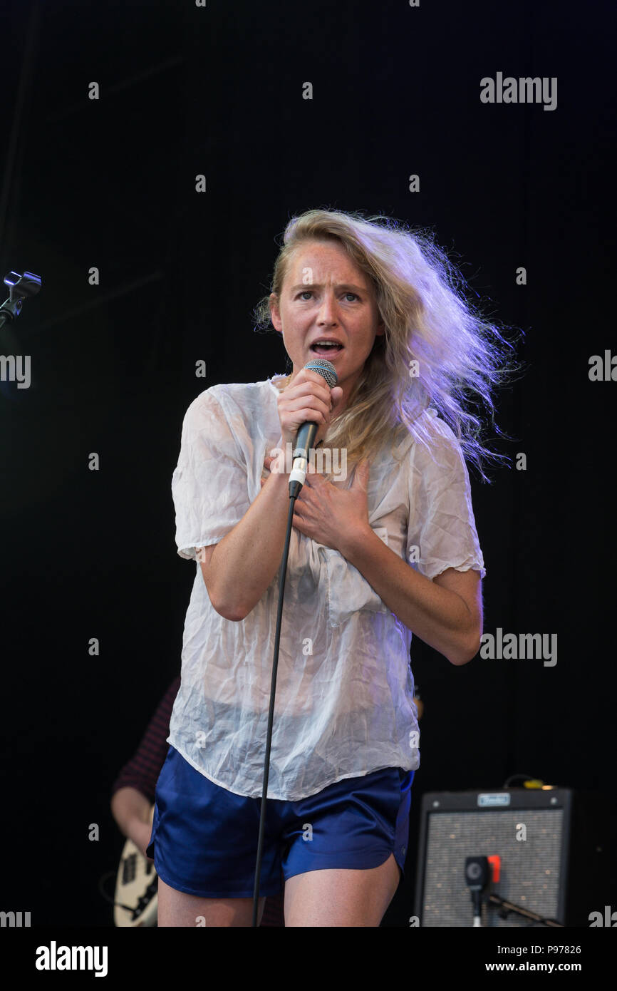 Lissie performs at the 2018 Cornbury Festival, Great Tew, Oxfordshire  15th July 2018. Elisabeth Corrin Maurus (born November 21, 1982), known as Lissie, is an American singer-songwriter. She released her debut EP, 'Why You Runnin'', in November 2009. Her debut album, Catching a Tiger, was released in June 2010. Stock Photo