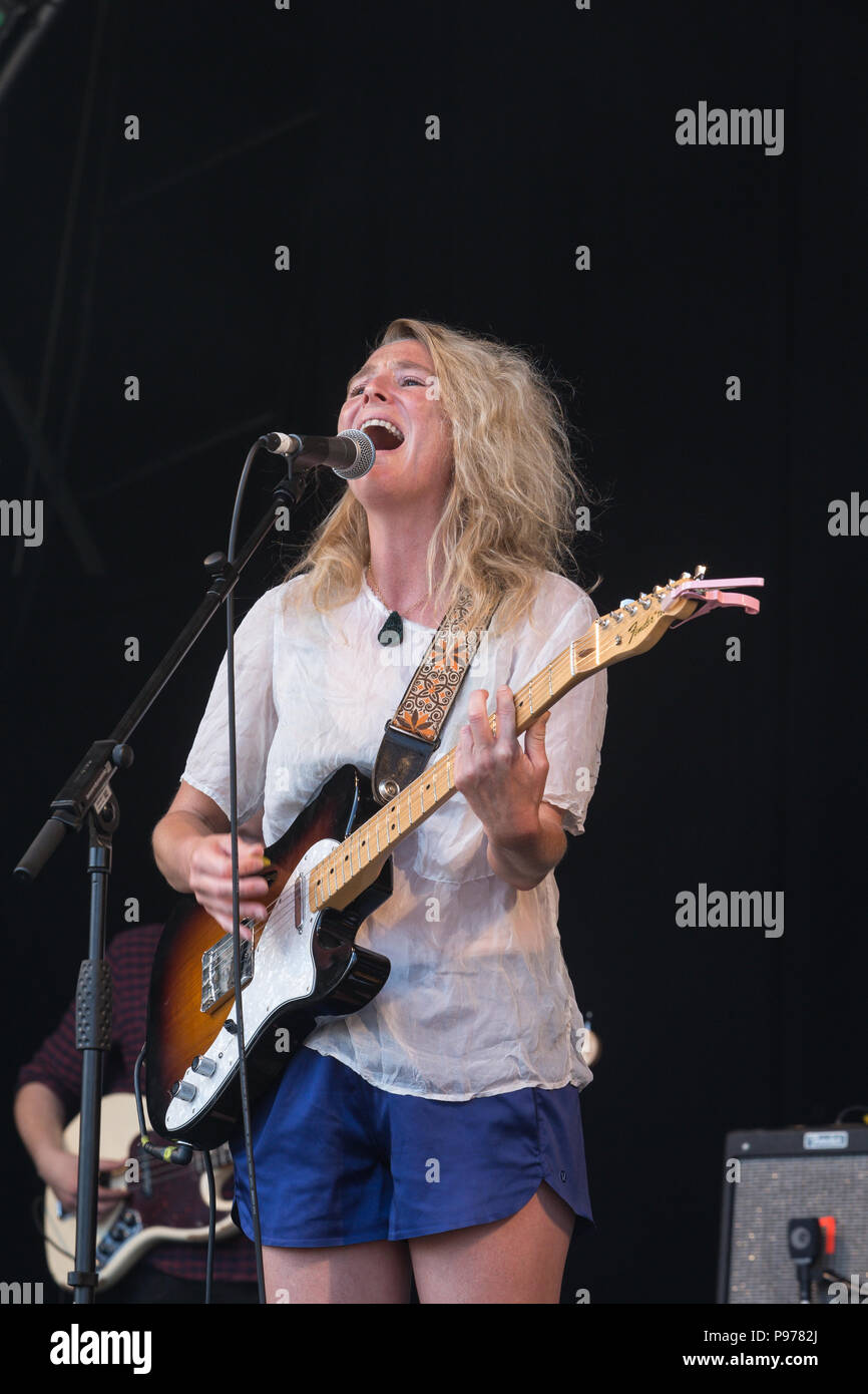 Lissie performs at the 2018 Cornbury Festival, Great Tew, Oxfordshire  15th July 2018. Elisabeth Corrin Maurus (born November 21, 1982), known as Lissie, is an American singer-songwriter. She released her debut EP, 'Why You Runnin'', in November 2009. Her debut album, Catching a Tiger, was released in June 2010. Stock Photo