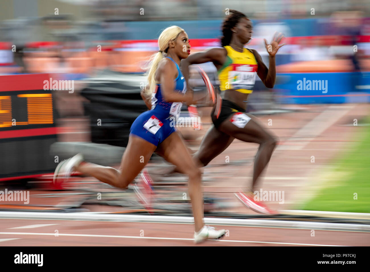 London, UK. 14th July 2018. The Athletics World Cup  at the London Stadium, London, Great Britiain, on 14 July 2018. Credit: Andrew Peat/Alamy Live News Stock Photo