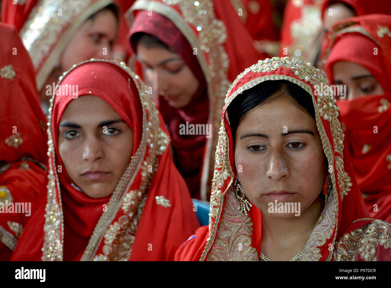 Kashmir India 15th July 2018 Kashmiri Muslim Brides Attend A