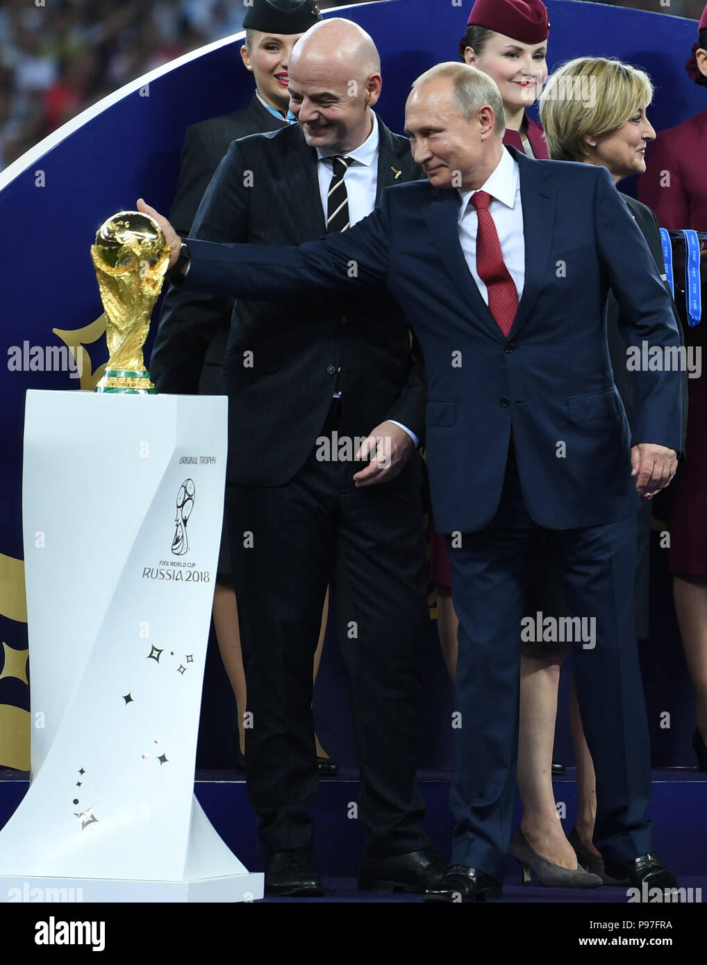 A ceremony to unveil Louis Vuitton's travel case for the 2018 FIFA World Cup  trophy on May 17, 2018 in Paris, France. Photo by Alban  Wyters/ABACAPRESS.COM Stock Photo - Alamy