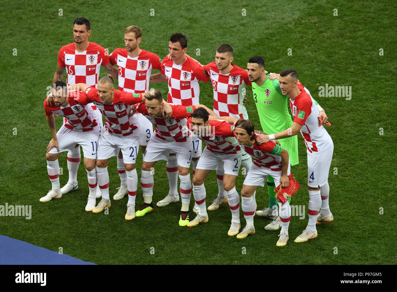 Moscow Russia July 15th 2018 Players Of Croatia Football Team Poses For A Team Photo Before The 2018 Fifa World Cup Russia Final Match Between France And Croatia At Luzhniki Stadium Moscow