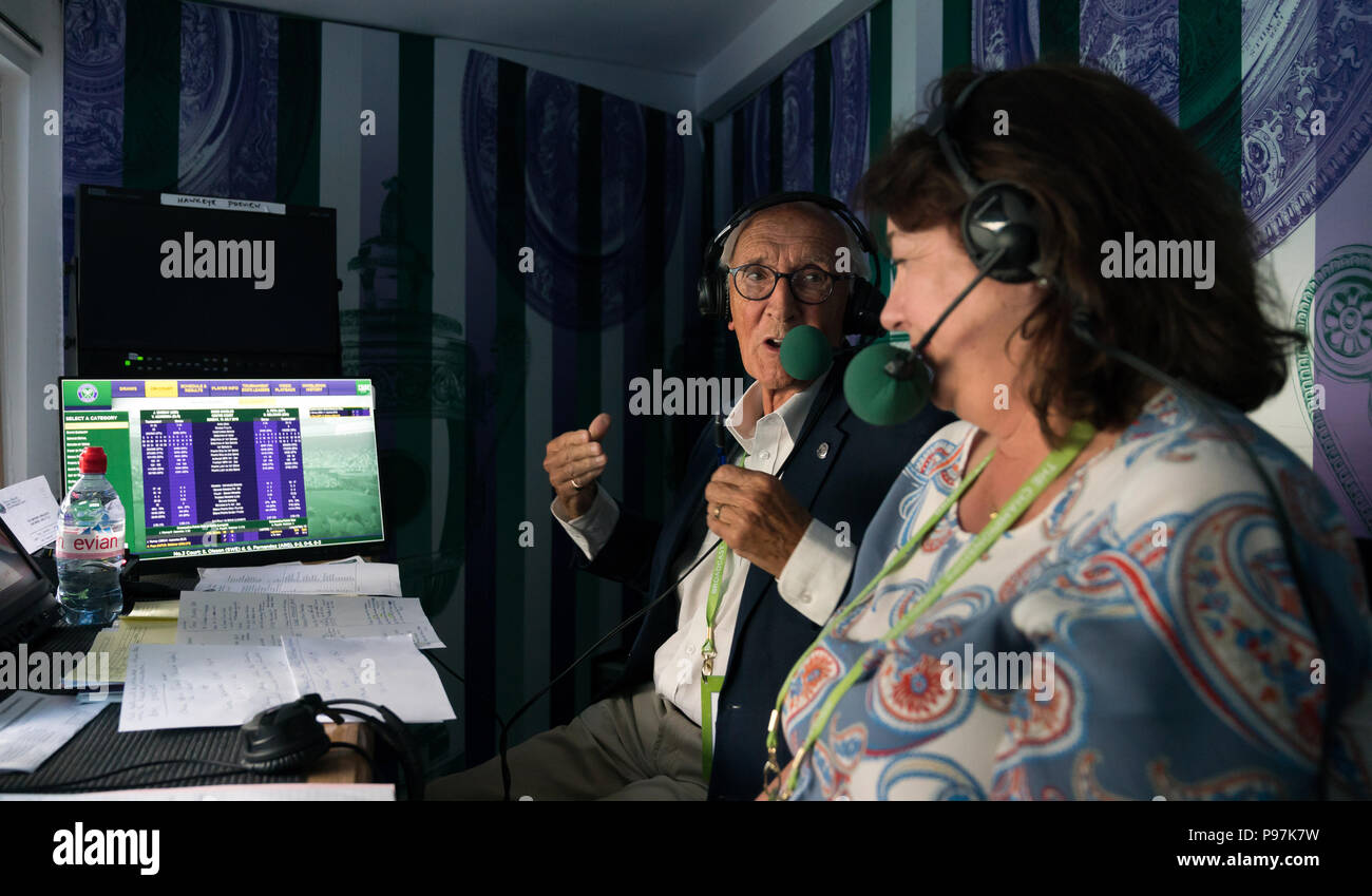 Commentary box during hi-res stock photography and images