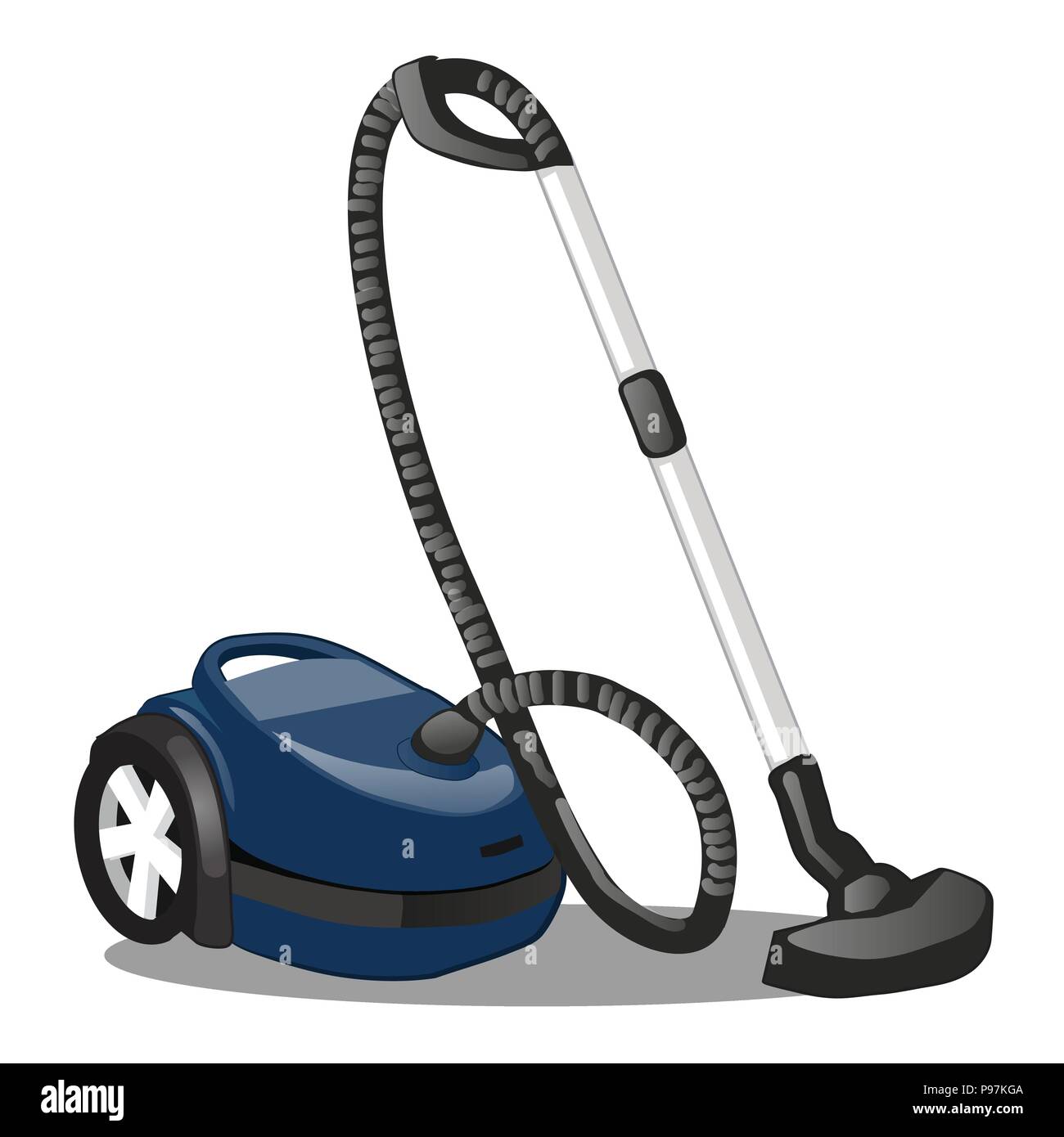 Blue Vacuum Cleaner isolated on white background. Equipment for home care  and hygienic purity. Cartoon vector close-up illustration Stock Vector  Image & Art - Alamy