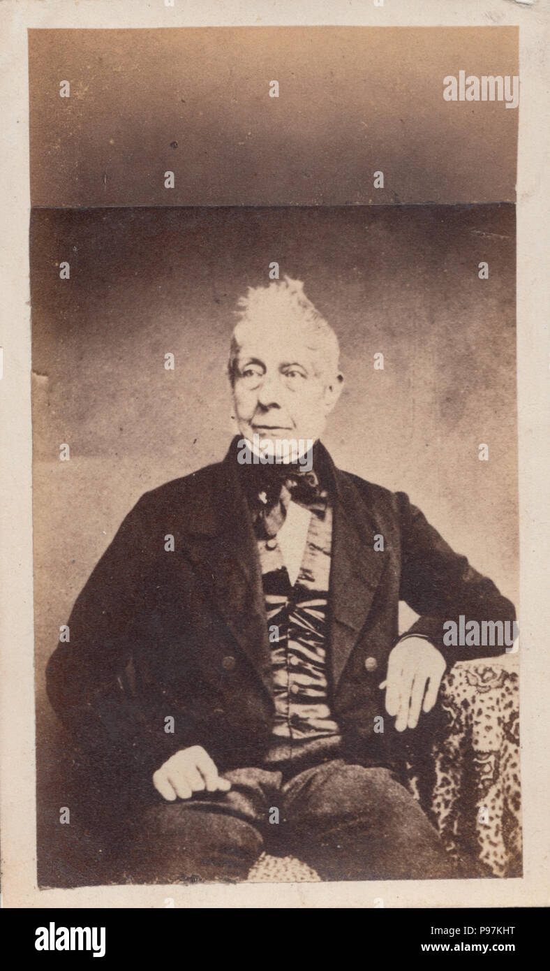 Glasgow CDV (Carte De Visite) of an Elderly Victorian Man Stock Photo