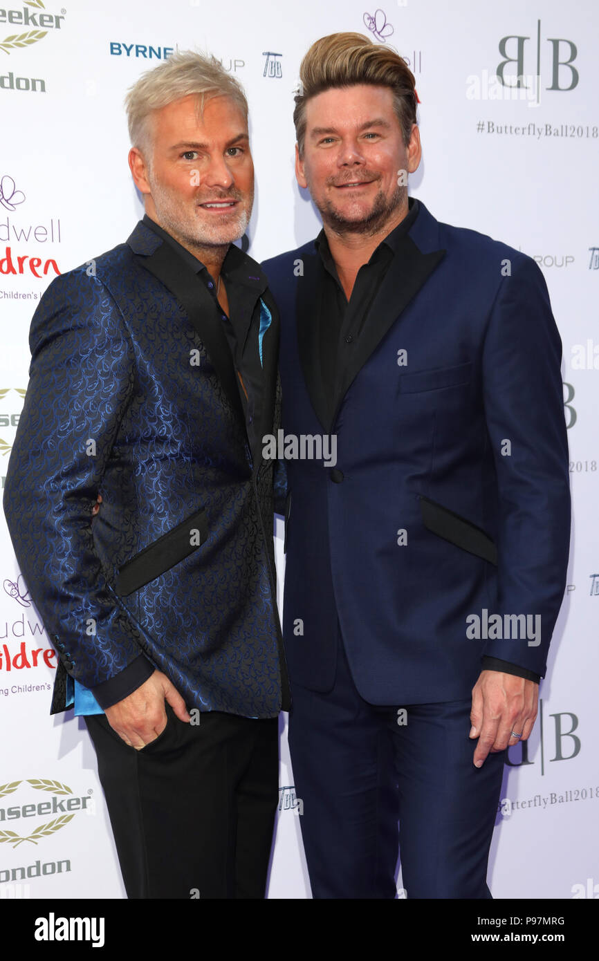 The Caudwell Butterfly Ball 2018 - Arrivals  Featuring: Phil Tuner, Gary Cockeril Where: London, United Kingdom When: 14 Jun 2018 Credit: Lia Toby/WENN.com Stock Photo