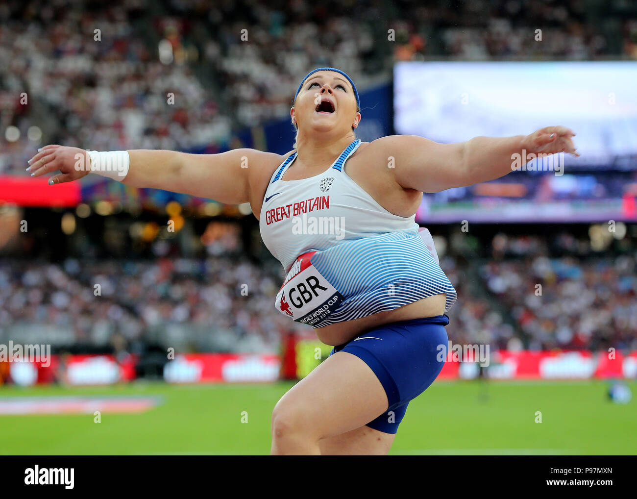 Great Britains Amelia Strickler Competes In The Womens Shot Put During