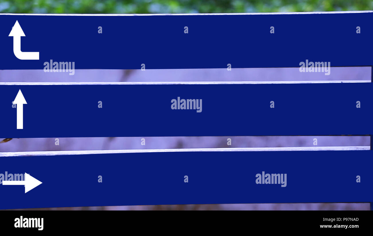 Blank directional signs in the park, direction sign with blank spaces ...