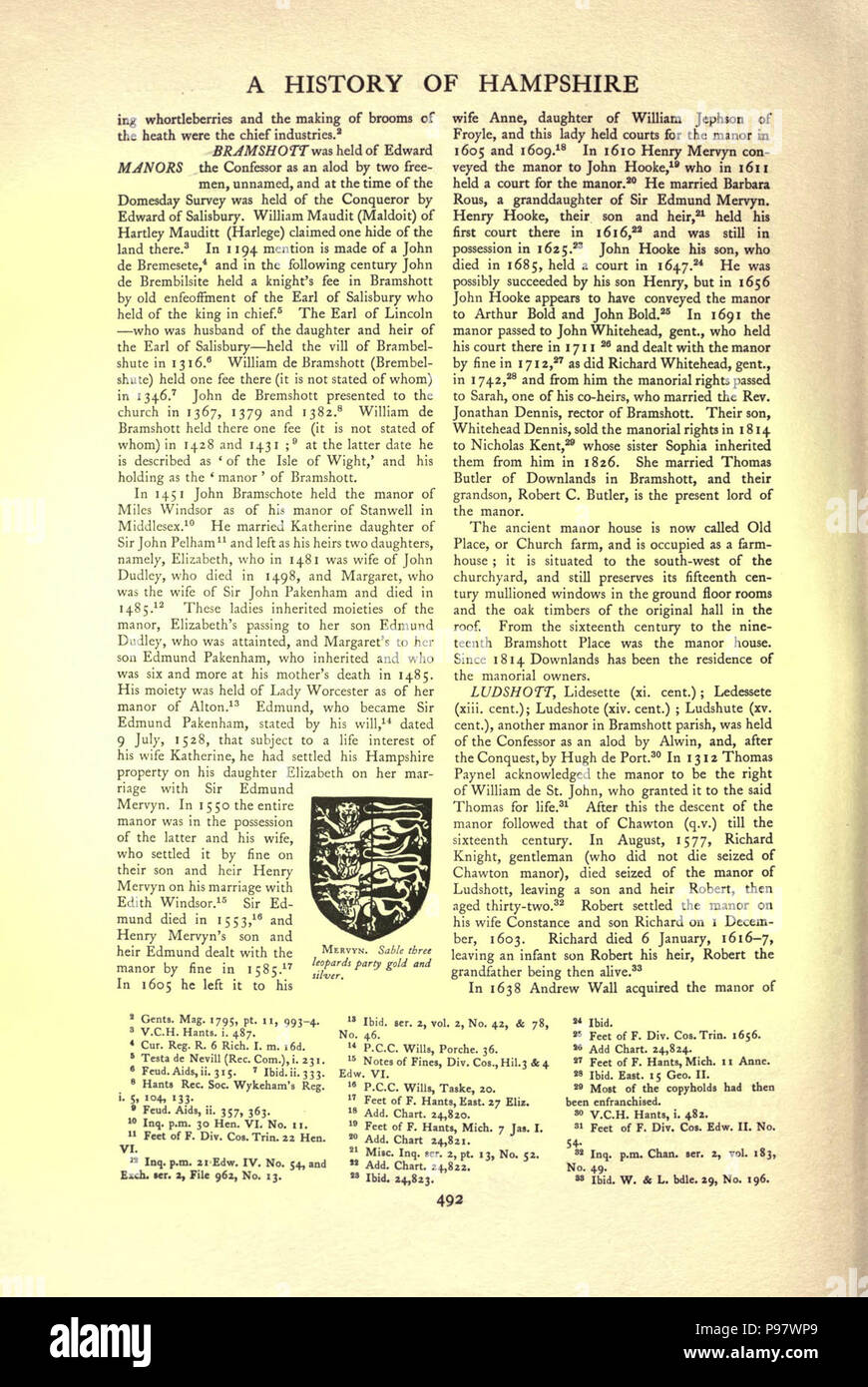 A history of Hampshire and the Isle of Wight (Page 492 Stock Photo - Alamy