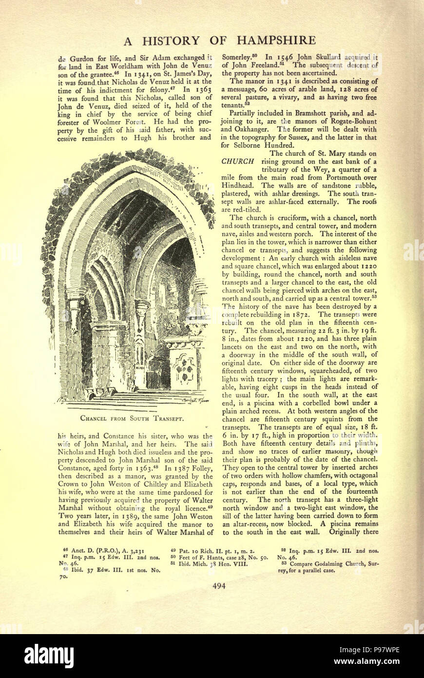 A history of Hampshire and the Isle of Wight (Page 494 Stock Photo - Alamy