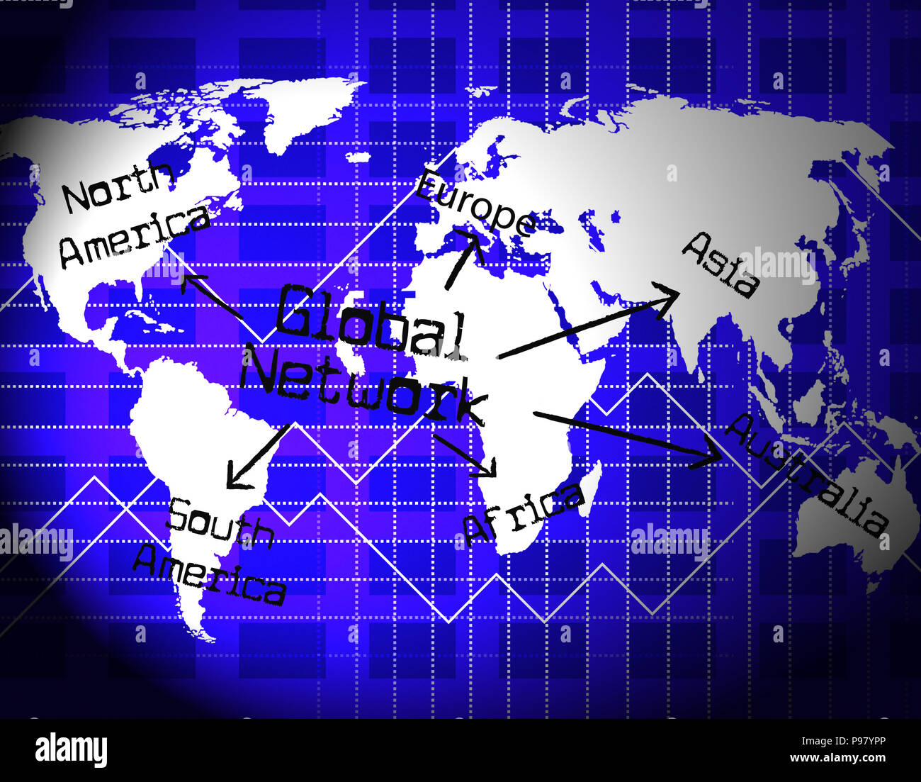 map interconnected information hires stock photography and