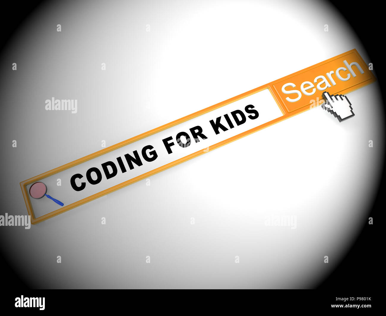 Coding For Kids Children Programming 2d Illustration Shows School ...