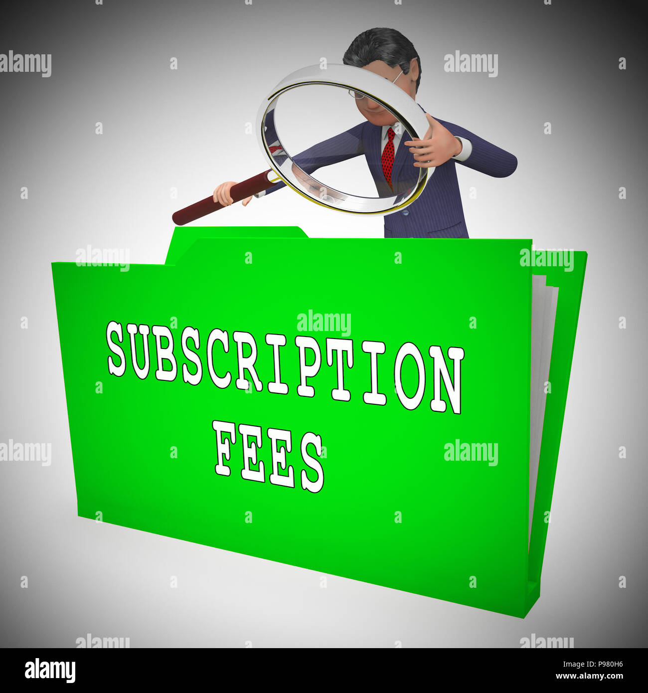 Subscription Fee Plan Registration Price 3d Rendering Means Charges For