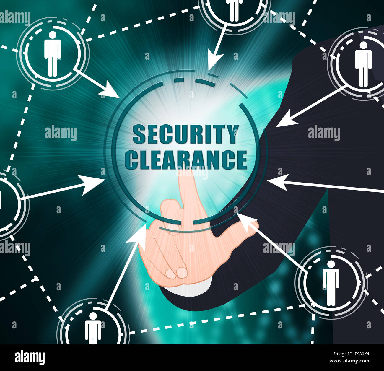 Security Clearance Cybersecurity Safety Pass 2d Illustration Means