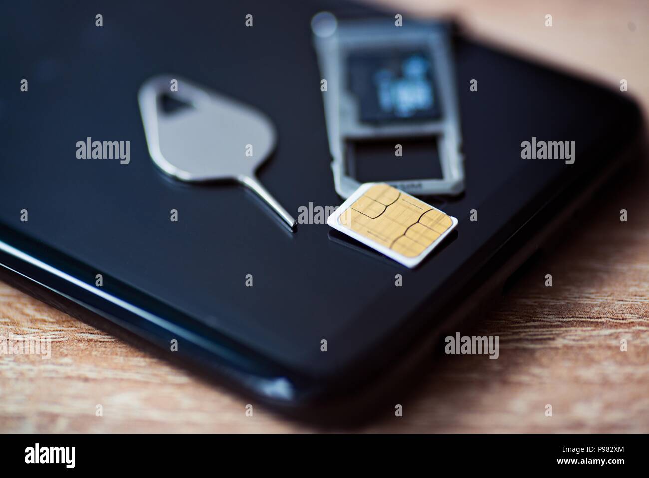 Micro sim and memory card micro sd tray in smartphone Stock Photo - Alamy