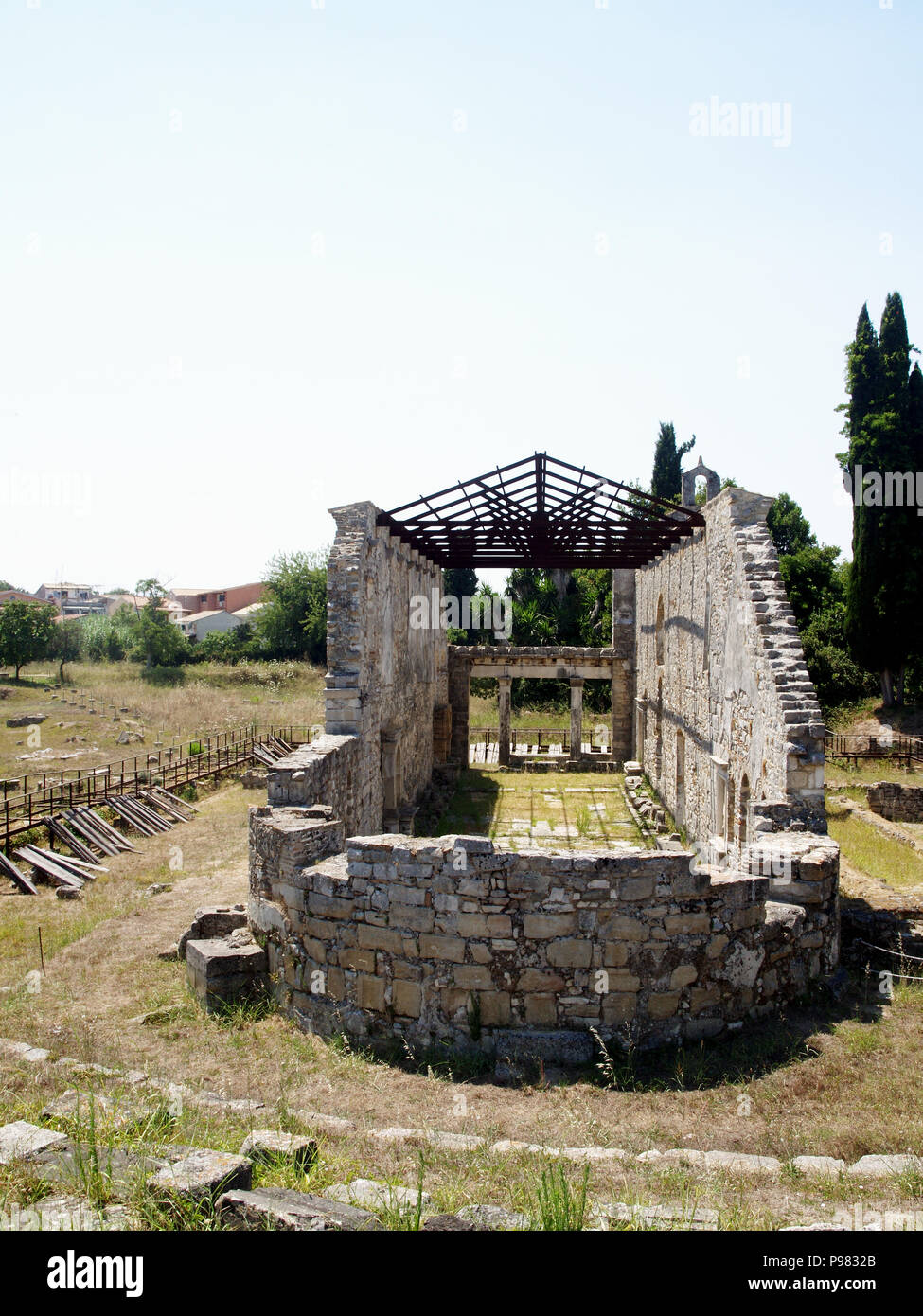 Palaiopolis Archaeological site , Corfu Town, Kerkyra, Greece Stock