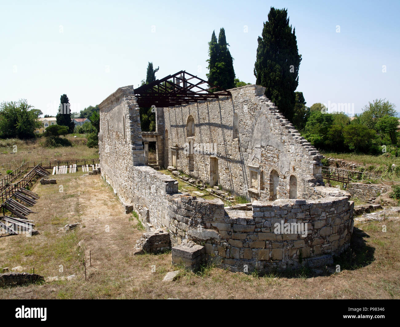 Palaiopolis Archaeological site , Corfu Town, Kerkyra, Greece Stock Photo