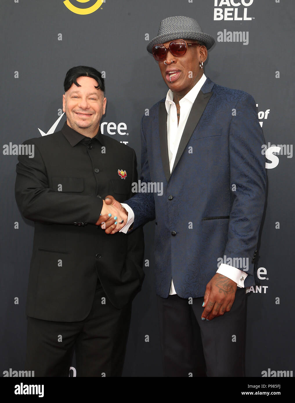 Hollywood, California, USA. 14th July, 2018. 14 July 2018 - Hollywood, California - Jeff Ross, Dennis Rodman. Comedy Central Roast Of Bruce Willis held at the Hollywood Palladium. Photo Credit: Faye Sadou/AdMedia Credit: Faye Sadou/AdMedia/ZUMA Wire/Alamy Live News Stock Photo