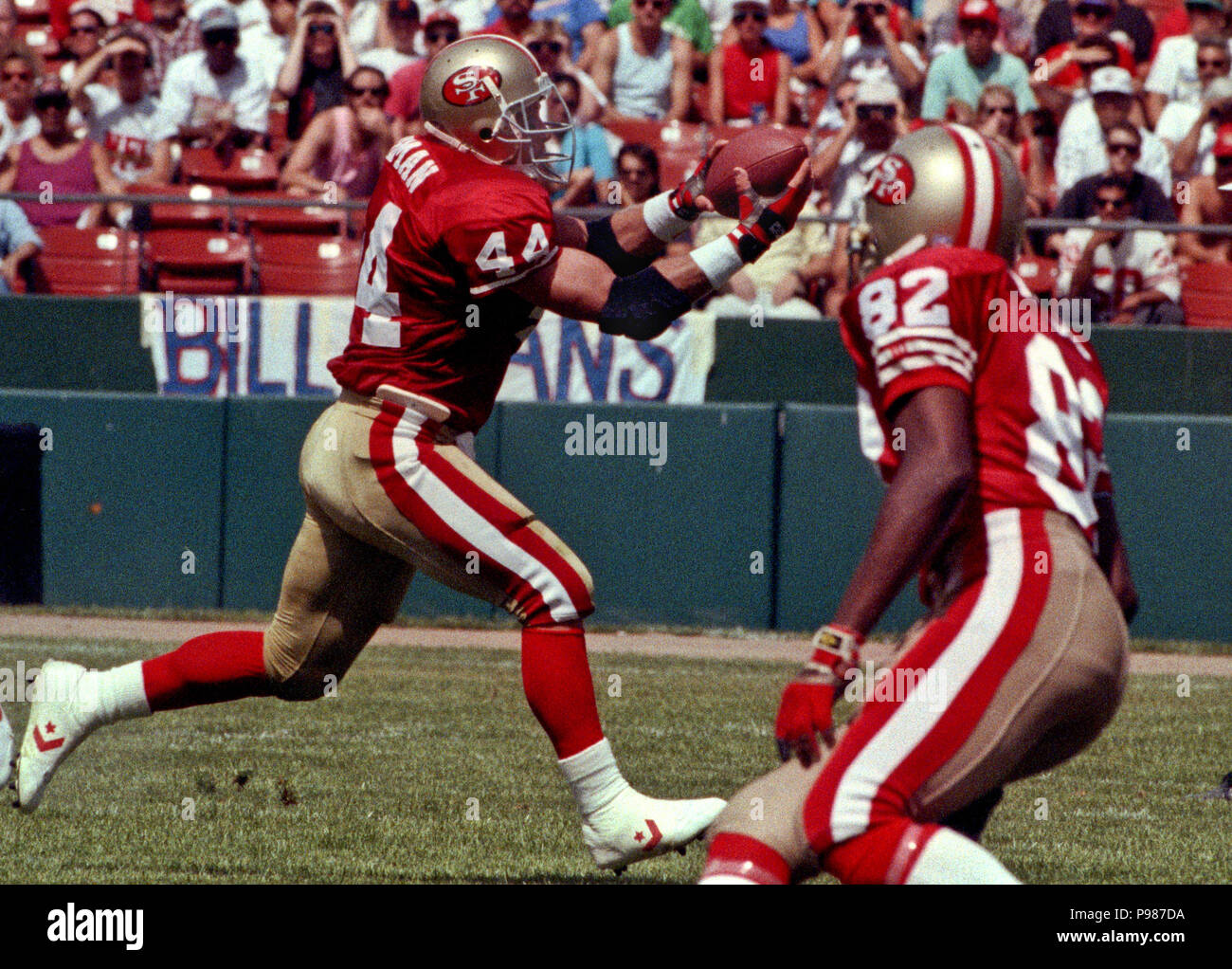 San Francisco, California, USA. 13th Sep, 1992. San Francisco 49ers vs.  Buffalo Bills at Candlestick Park Sunday, September 12, 1992. Bills beat  49ers 34-31. Buffalo Bills defensive back Kirby Jackson (47) tackles