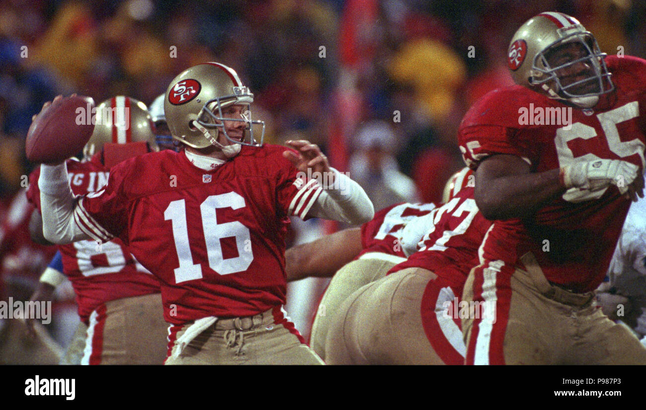 Joe Montana San Francisco 49ers quarterback at the 1989 Super Bowl Stock  Photo - Alamy