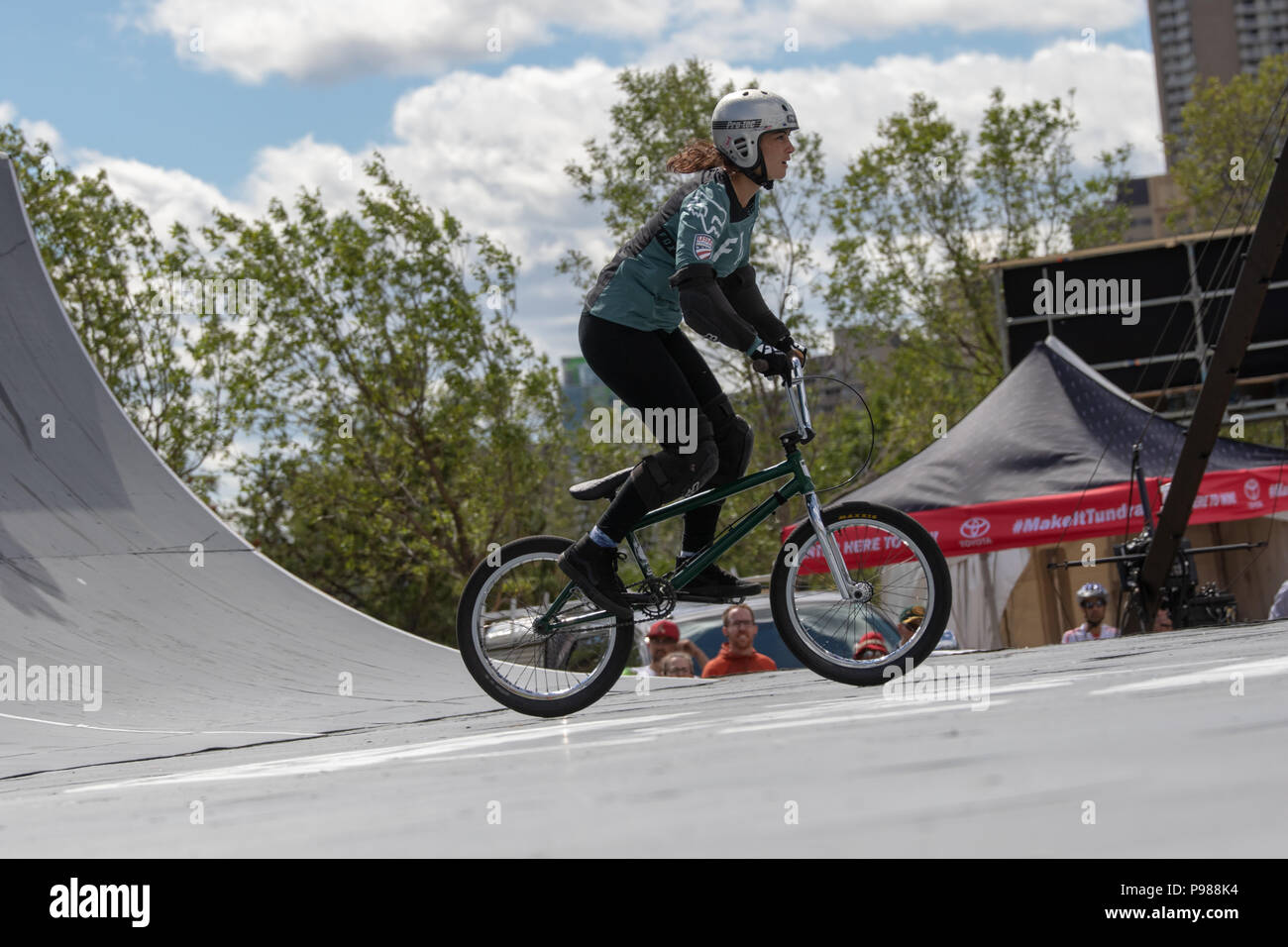 The UCI BMX Competition in freestyle as Switzerland's Nina Buitrego