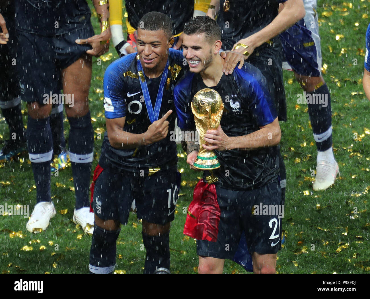 Kylian Mbappe & Lucas Hernandez FRANCE V CROATIA FRANCE V CROATIA, 2018  FIFA WORLD CUP FINAL 15 July 2018 GBC9721 2018 FIFA World Cup Russia, Final  STRICTLY EDITORIAL USE ONLY. If The