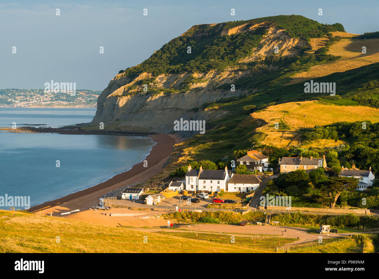 Seatown, Dorset, UK. 16th July 2018. UK Weather. A view of Golden Cap