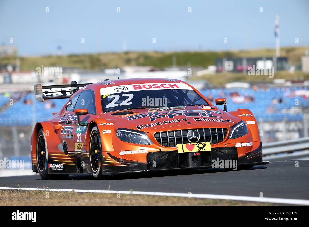 14.07.2018, Circuit Park Zandvoort, Zandvoort, DTM 2018, 5.Lauf  Zandvoort,13.07.-15.07.2018 , im Bild Lucas Auer (AUT#22) Silberpfeil  Energy Mercedes-AMG Motorsport, Mercedes-AMG C 63 DTM Photo: Cronos/Hasan  Bratic Stock Photo - Alamy