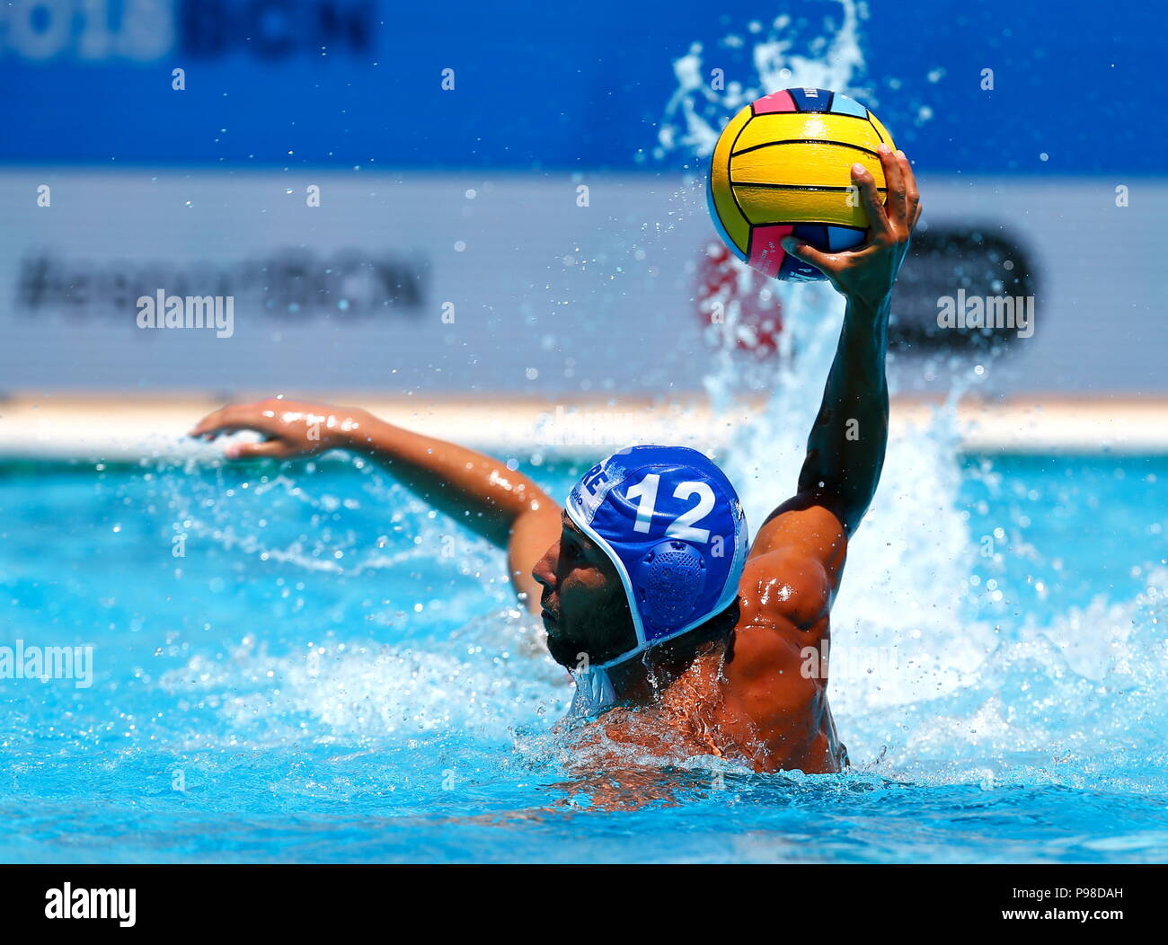 Barcelona, Spain. 16th July, 2018. Angelos Vlachopoulos in action