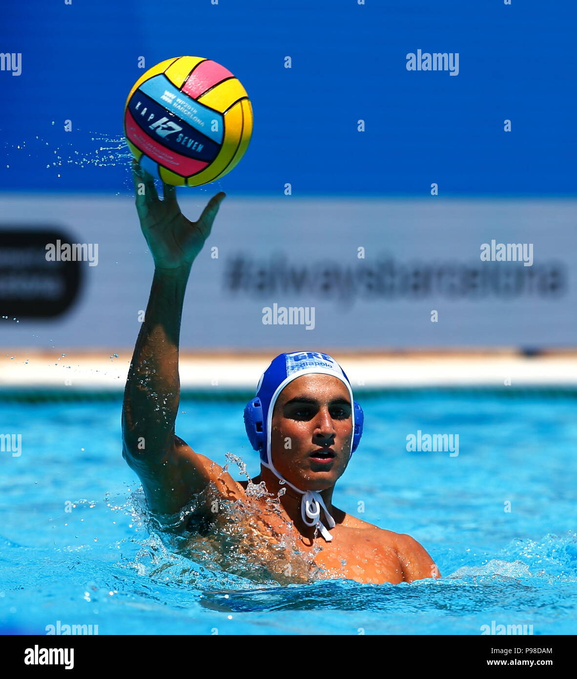 Barcelona, Spain. 16th July, 2018. Stylianos Argyropoulos Kanakakis in  action during game between Turkey versus Greece LEN European Water Polo  Championships, Barcelona 16.07.2018 Credit: Joma/Alamy Live News Stock  Photo - Alamy