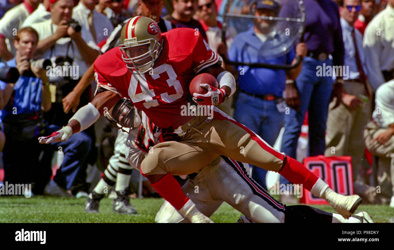 September 19, 1993 - San Francisco, California, U.S - San Francisco 49ers  vs. Atlanta Falcons at Candlestick Park Sunday, September 19,1993. 49ers  beat Falcons 37-30. Atlanta Falcons wide receiver Andre Rison (80)