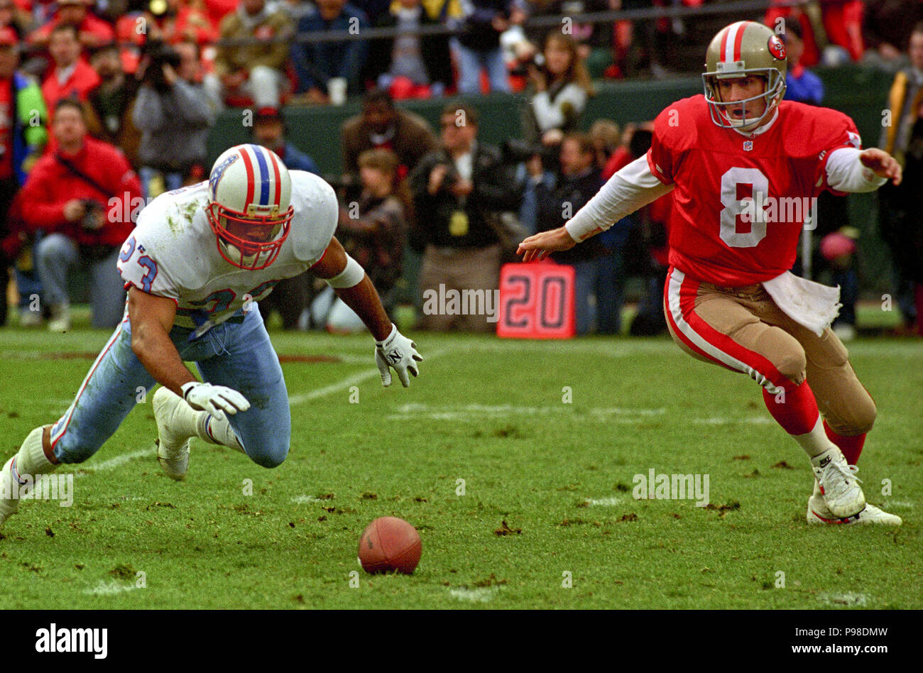 San Francisco, California, USA. 25th Dec, 1993. San Francisco 49ers vs. Houston Oilers at