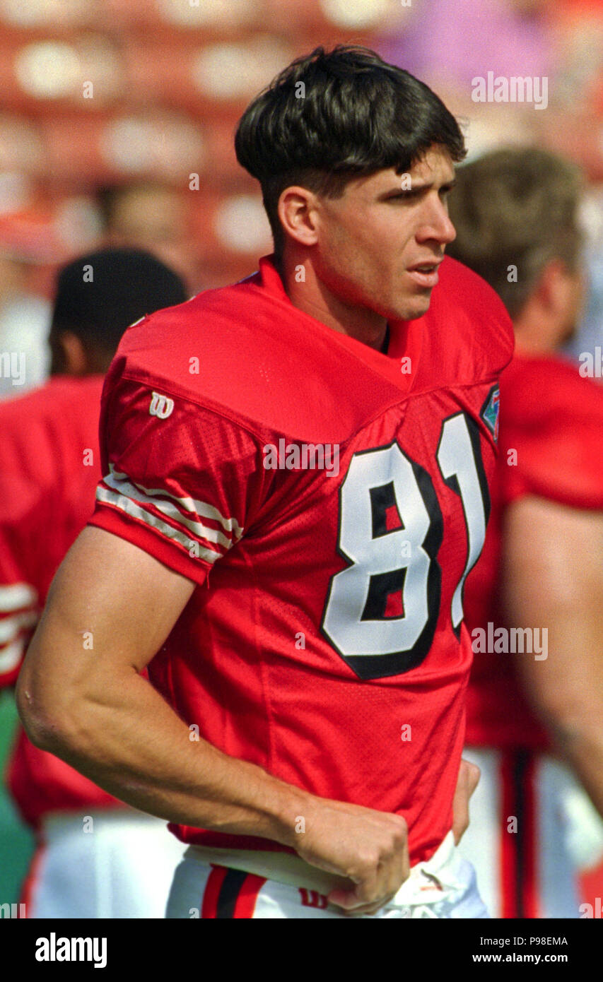 San Francisco, California, USA. 23rd Oct, 1994. San Francisco 49ers vs.  Tampa Bay Buccaneers at Candlestick Park Sunday, October 23, 1994. 49ers  beat Buccaneers 41-16. San Francisco wide receiver Ed McCaffrey Credit: