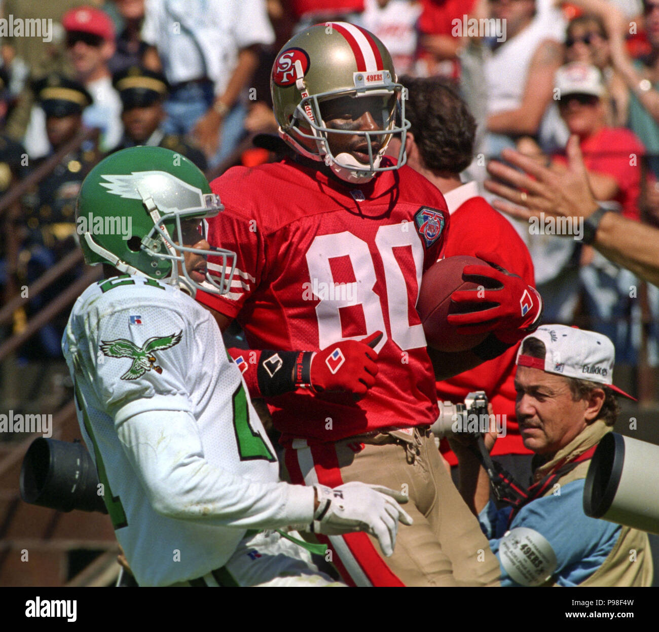 John Taylor #82 San Francisco 49ers 3x Super Bowl Champs Football (JSA)