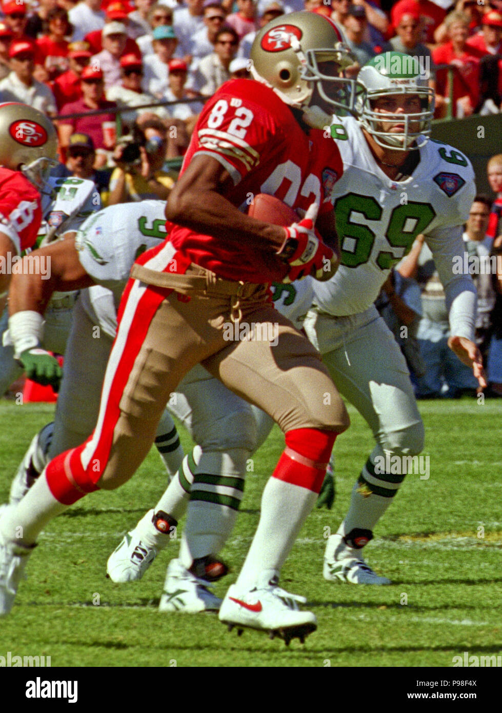 John Taylor #82 San Francisco 49ers 3x Super Bowl Champs Football (JSA — RSA