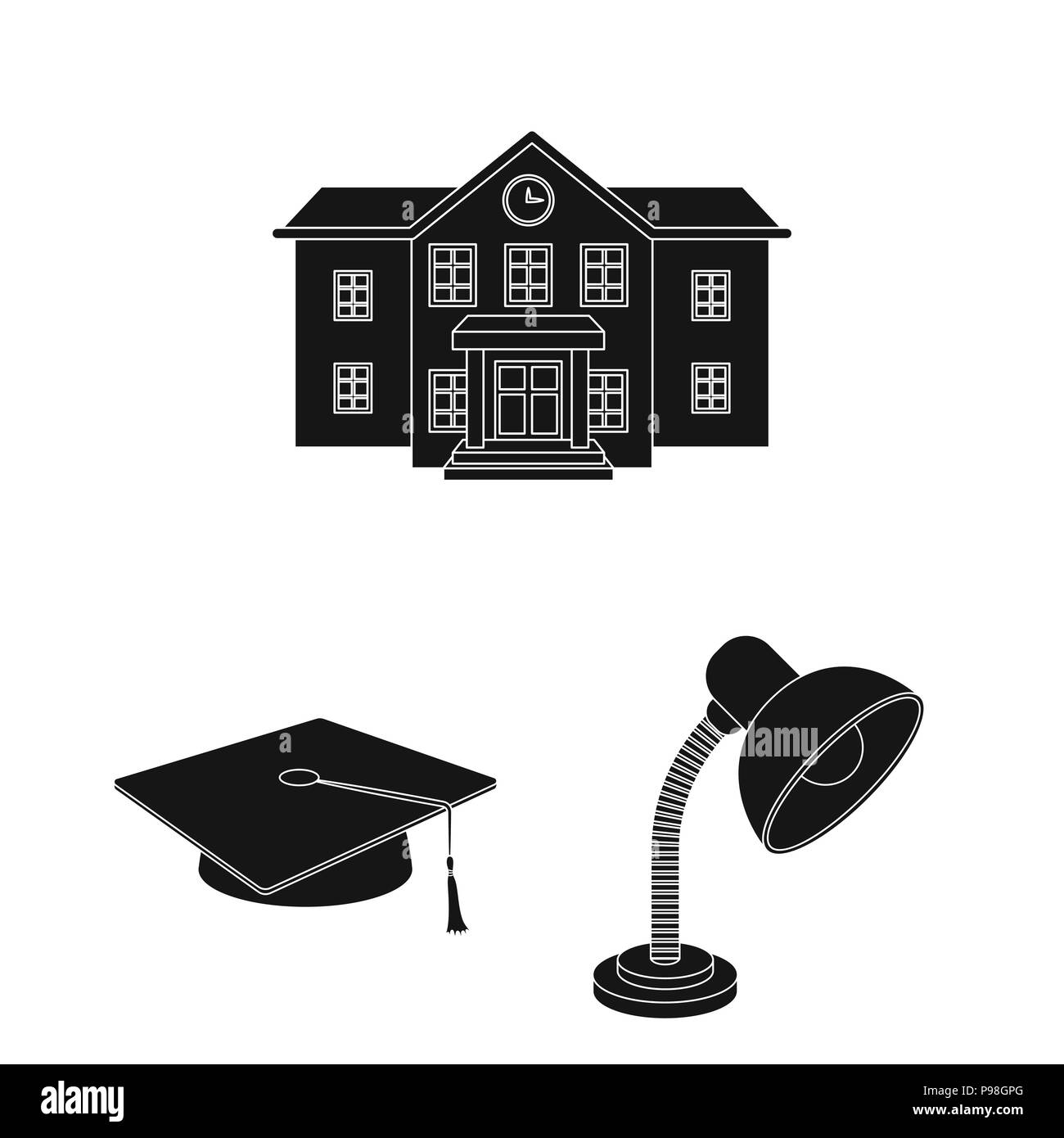 https://c8.alamy.com/comp/P98GPG/school-and-education-black-icons-in-set-collection-for-designcollege-equipment-and-accessories-vector-symbol-stock-illustration-P98GPG.jpg