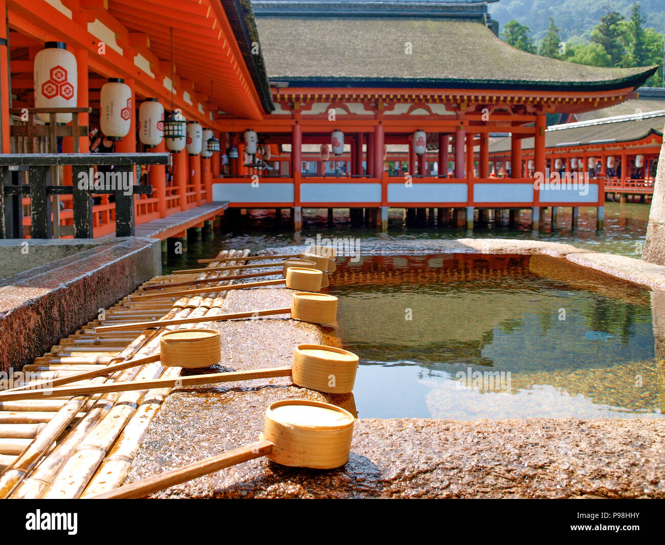 Itsukushima shrine in Japan Stock Photo