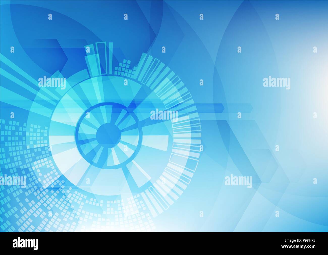 abstract technology background with hexagons Stock Vector