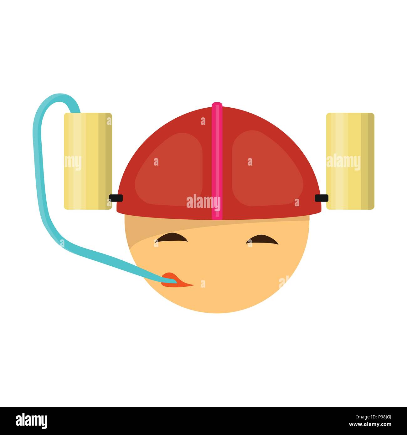 Beer helmet icon in cartoon design isolated on white background. Pub