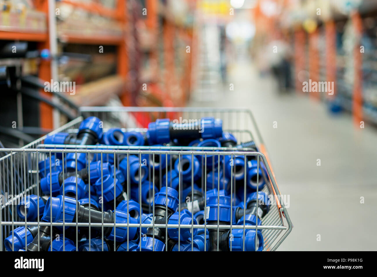 Sanitary fitting in the building store Stock Photo Alamy