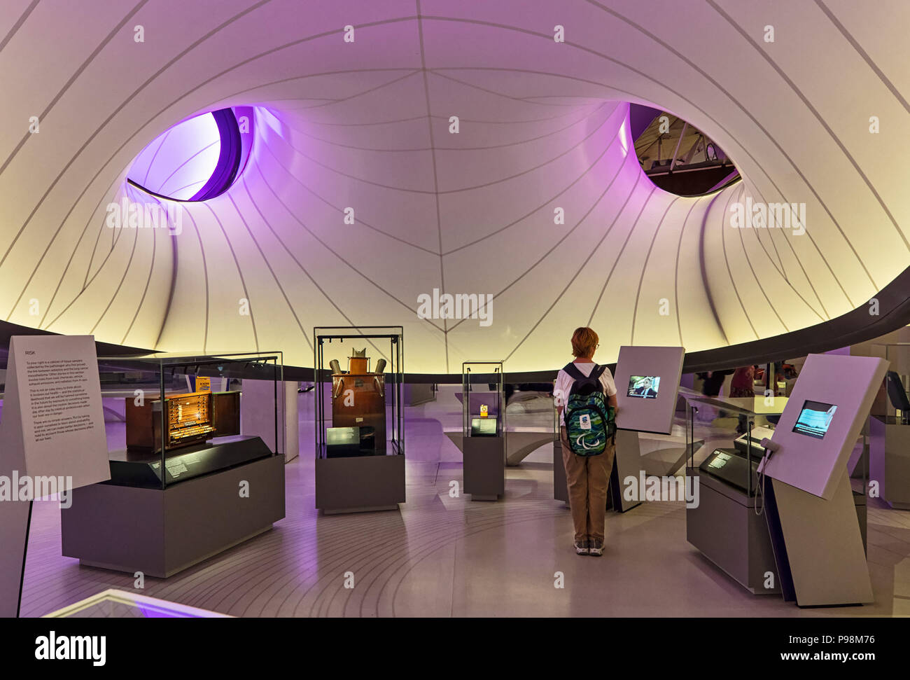 The Winton Mathematics Gallery at the Science Museum, London desogned by Zaha Hadid Architects Stock Photo