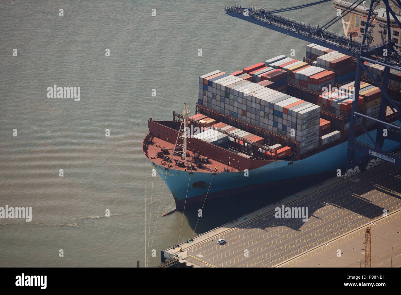 Aerial photograph of the Port of Felixstowe Stock Photo