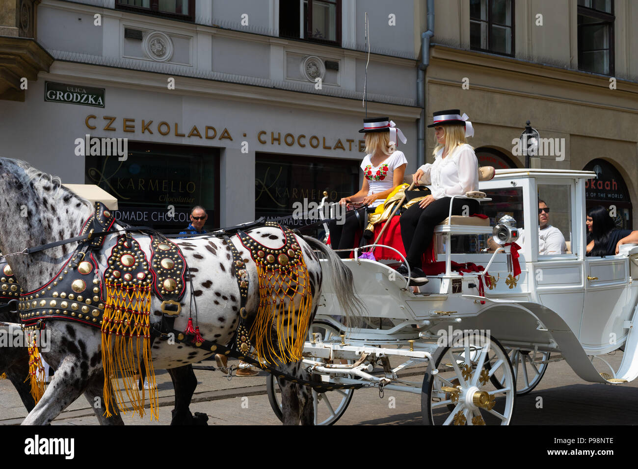 Horse and Carriage rides in Krakow, Poland, Europe Stock Photo Alamy