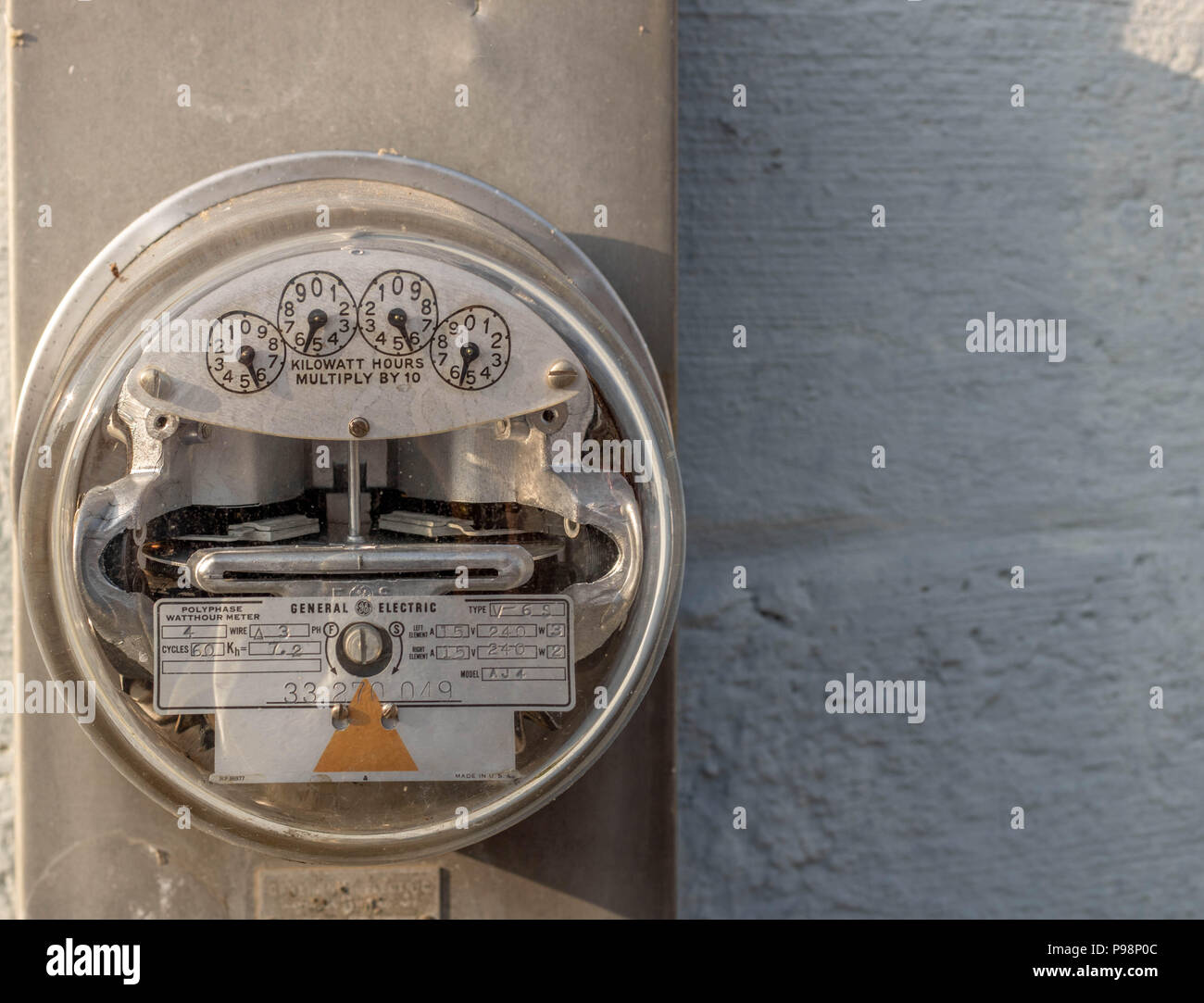 electric meter closeup Stock Photo Alamy