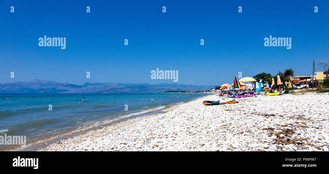 Acharavi beach,Corfu,Greece. Stock Photo