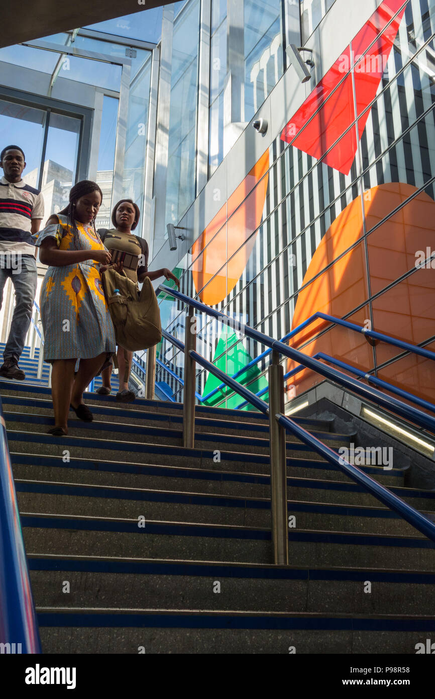 Daniel Buren's Diamonds and Circles conceptual art Tottenham Court Road