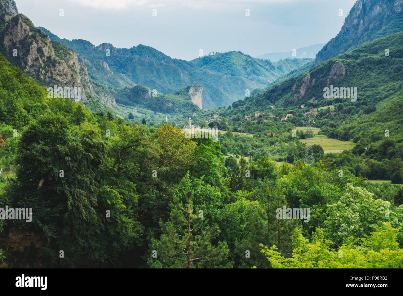 The lush forests and mountains of Blidinje Nature Park, seen from the  Doljani valley, in Bosnia and Herzegovina Stock Photo - Alamy