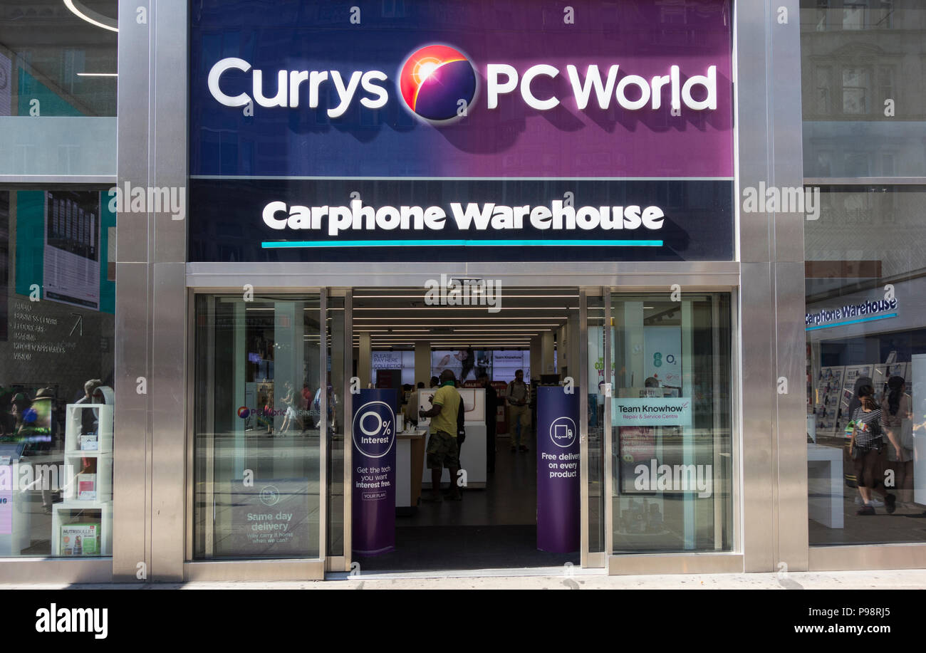 Currys PC World and Carphone Warehouse store on Oxford Street, London, UK  Stock Photo - Alamy