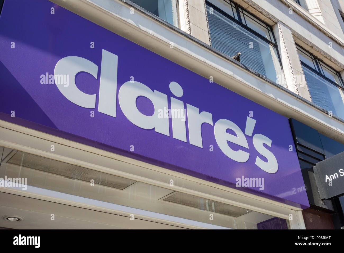 Claire's Accessories on Oxford Street, London, UK Stock Photo