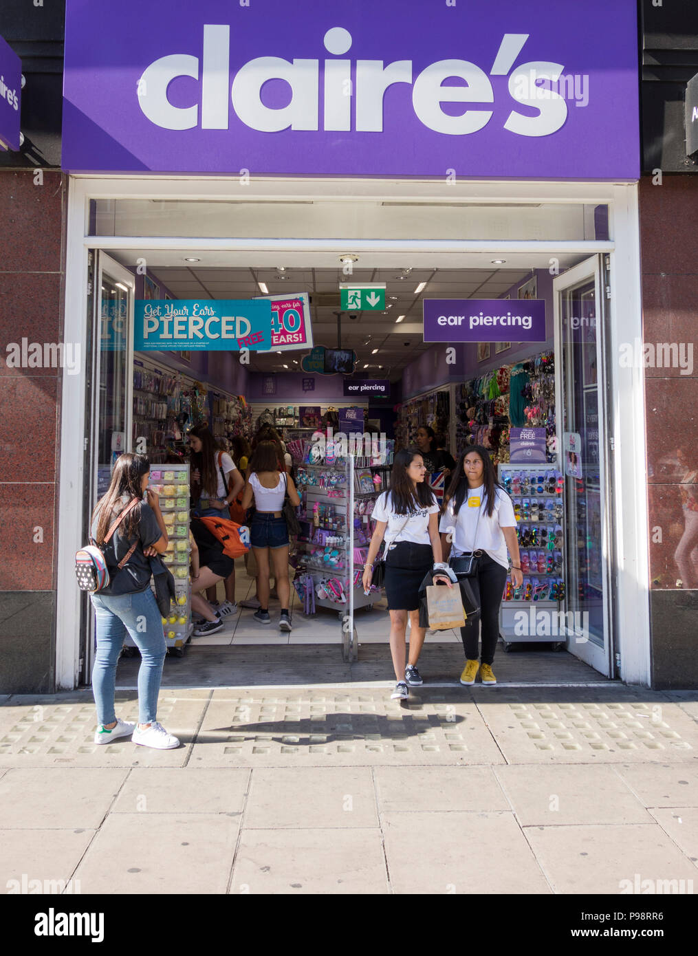 Claire's Accessories on Oxford Street, London, UK Stock Photo ...